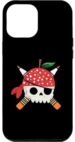 iPhone 15 Plus Pirate Teacher Skull Apple Pencil Halloween Case