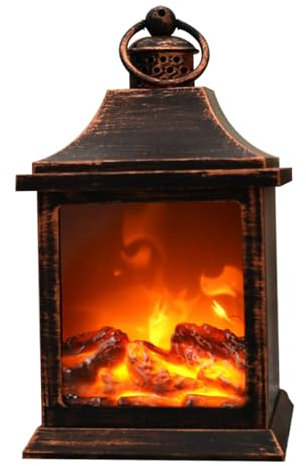 Bai42Ylou Lantern de cheminée, Vintage USB Simulation Faire de cheminées en Faux Foyer avec Bague Suspendue.