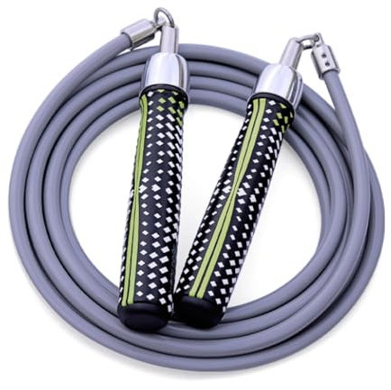 Hererope Weighted Jump Ropes for Men & Women, 1/2LB Jump Rope Weighted With Ball-bearing, No-Slip Grip, Durable Steel Cable, Heavy Jump Rope Designed for Fitness, High-Intensity Strength Workouts