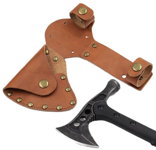 Tomahawk Leder - Tomahawk Klingenschutz, Axtholster für Wandern und Camping | für Axt aus Kunstleder für den Außenbereich, Kopfschutz 'Beil',