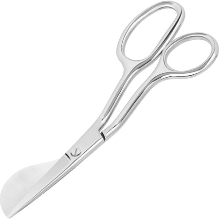 KUONIIY Präzisionsschere aus Edelstahl mit Entenkopfspitze für Kunst, Handarbeiten, Quilten, Nähen und Sticken, 15,2 cm, silberfarben
