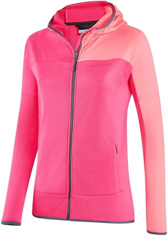 Black Crevice Damen Second Layer mit Kapuze in pink/rose I Größe 42 I Leichte Waffeljacke aus 100% Polyester I Atmungsaktiv & schnelltrocknend I Ideal für Outdoor-Aktivitäten