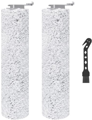 Fixbetter Rouleau de brosse de rechange pour BISSELL CrossWave OmniForce 3912N / OmniFind 4006N Aspirateur Balai Laveur Sans Fil, 2 rouleaux de brosse + 1 brosse de nettoyage