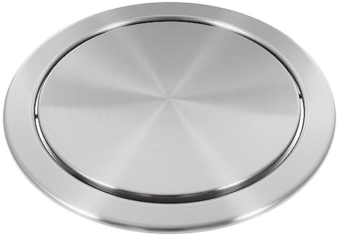 BESTYASH Couvercle Encastré en Acier Inoxydable Poubelle Cuisine Couvercle à Rabat Automatique Antirouille Design Chic pour Maison et Bureau pour de Travail