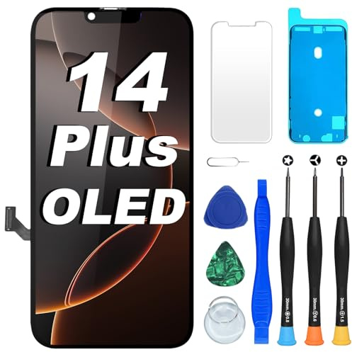 Digi4U OLED for iPhone 14 Plus Screen Replacement, 6.7'' FHD COF NOT LCD Screen for iPhone 14 Plus Display Digitizer Assembly, with Repair Tool Kit for iPhone Replacement