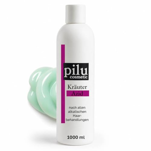 pilu cosmetic Kräuterazid 1000 ml I Herbal Acid Regenerator I Klassische saure Kräuterspülung nach Blondierung, Coloration & Dauerwelle I Kräuter Acid mit pH-Ausgleich für chemisch behandeltes Haar