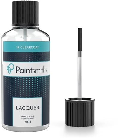 Paintsmiths Clear Lacquer - 30ml Bottle & Brush - Acrylic Clear Coat for Car Paint Touch Up - Scratch & Chip Repair - Fast Drying & Scratch Resistant - High Gloss Automotive Finish