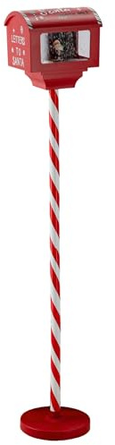 sarcia.eu LED-Weihnachtsbriefkasten auf Ständer mit Musik, 150 cm, rot (A)
