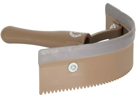 Imperial Riding Schweißmesser IRH, effektives Schweißmesser zum Entfernen von Wasser und Schweiß, ergonomischer Abzieher für Pferdepflege mit stylischem Stall-Look, Cappuccino