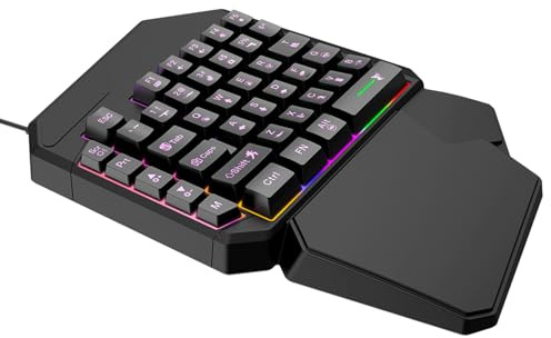 Clavier mécanique 1 main – Clavier de jeu programmable à une main – Manette de jeu mobile, clavier professionnel, contrôleur ergonomique pour PC