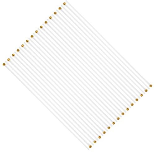 HOMOCONO Asta Portabandiera di Plastica Liscia 50 Pezzi, 40 CM, Resistente e Leggera, per Feste e Riunioni, Accessori per Bandiere da Tavolo