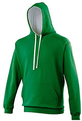 AWDis Men's Varsity Hoodie, Multicoloured (Charcoal/Heather Grey), X-Large