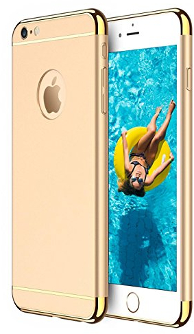 Conie GT1723 Golden Touch Kompatibel mit iPhone 6 Plus / 6s Plus, Soft Flex Case Ultradünn Handyhüllen PC Bumper [2-Farbig] Hülle für iPhone 6S Plus iPhone 6 Plus Case Gold