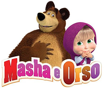 Dolce idea CIALDA in Ostia Masha e Orso Personalizzabile Formato Foglio A4 Decorazione per Torta