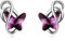 AOBOCO Schmetterling Ohrstecker 925 Sterling Silber Damen Schmetterling Ohrringe für Mädchen Kinder (amethyst)