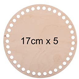 Lagrave Creative Platz Korbböden Set, Naturholzkorbboden, Sperrholz Basen für Häkelkorb, Korbböden zum Häkeln, Basis Für DIY Korb, Crochet Basket Bottom, Crochet Basket Base (17 cm x 5 Stck)