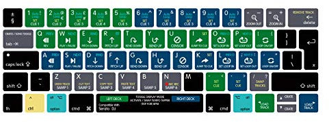 MMDW Serato Protection de clavier en silicone pour MacBook Pro 13 15 2019 2018 2017 2016 avec barre tactile et Touch ID Modèle : A2159 A1989 A1706/A1990 A1707, version européenne