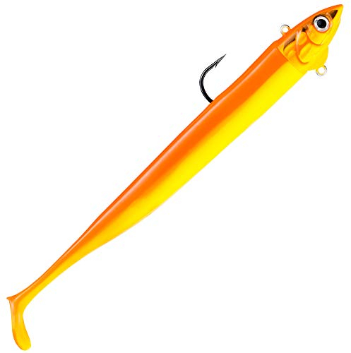Storm Biscay Sandeel 17cm 51g - 2 Gummifische + Jigkopf, Farbe:Coastal Candy