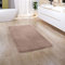 Paco Home Badezimmerteppich Badematte Badteppich Badvorleger Duschvorleger Waschbar Flauschig Memory Foam 3D Effekt, Grösse:65x120 cm, Farbe:Beige 2