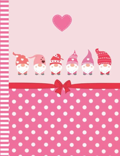 Sketchbook: With Positive Affirmations / 200 Pages / Large 8.5x11 Unruled Unlined Artist Journal Notebook / Garden Gnome Art - Pink Dot Pattern / Drawing - Sketching Gift for Teen Girls and Women