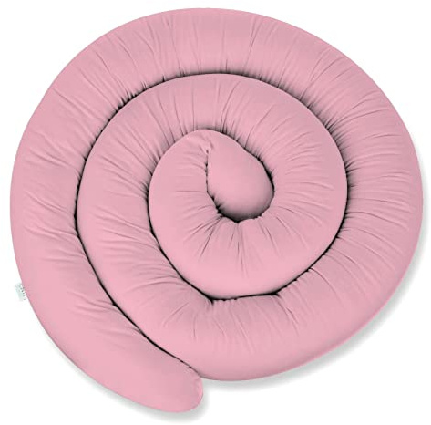 ekm trade XL 155 cm Bettschlange für Allergiker Bettkissen Stillkissen Bettrolle Zierkissen Bettumrandung Schlange Handmade 100% Baumwolle (35 – Rosa, 155 cm)