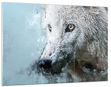 ARTTOR Bilder auf Glas 120x80cm Wandbild Glasdruck Pastell Tiere - 4623