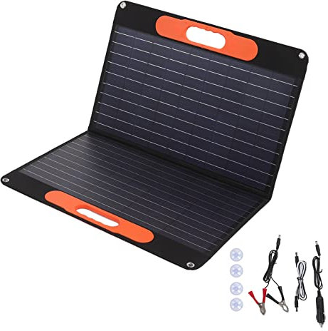 60 W Solarladegerät, tragbares Solarpanel mit Ausgangsschnittstelle DC, 2 USB, Typ C, IPX4 Wasserdichtes Wandern Campingausrüstung Sunpowered Ladegerät Kompatible Handys Powerbanks