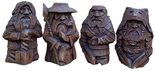 Odin Thor Résine Viking Statue, Ornements en Résine pour la Décoration de la Maison (Tonnerre - marteau)