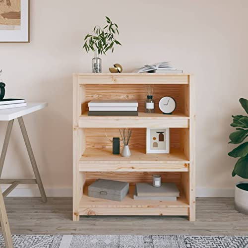 Chusui Bücherregal, Regal Kinderzimmer, Bookshelf, Bücher Regal, Mehrzweckregal, Bookcase, Leiterregal, Standregal, Allzweckschrank, 80x35x97 cm Massivholz Kiefer