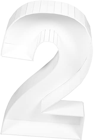 HOLID YOYO 28 Zoll Zahlen 2 Ballon Rahmen Zahlenballon Dreidimensionales Kind Spielzeug Weiß Kt Bord