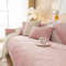 GEBIN Chenille Sofabezüge 1 2 3 4 Sitzer Sofabezug Couchbezug L Form Ecksofa Sofa/Couch überwurfdecke, Samt Couch Überwürfe Sofahusse Sofaüberwürfe rutschfest Sofa Abdeckung (Rosa,70x120cm)