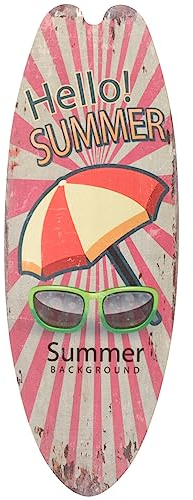 Milisten Surfbrett Holzschild Strandparty-Dekoration Strandschild Aus Holz Nautisches Einzugsgeschenk Nautische Wanddekorationen Surfbrett-holztafel Beiläufig Wandbehang Mädchen Hölzern