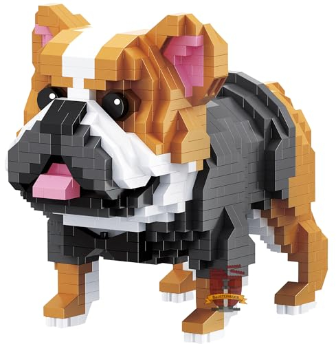 LONESTAR Balody Mini Klemmbausteine, 3D Puzzle Englische Bulldogge, Nanoblocks, 1021 Teile, Feinmotorik & Kreativität, ab 14 Jahren, Geschenk