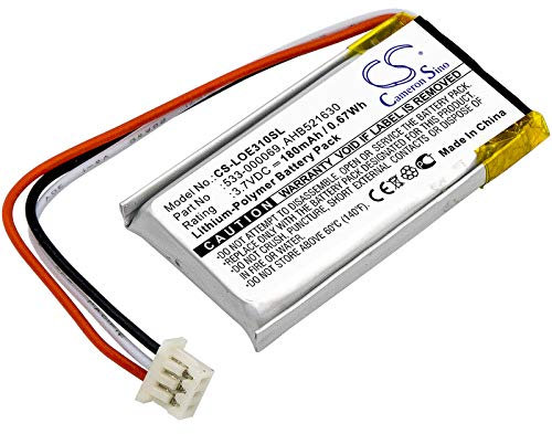 NEU Ersatz Akku Fit Logitech A-00031, G304, G703 Lightspeed, MX Vertical, UE310, UE3500, UE4500, Wireless Headset H600(180mAh / 0.67Wh)