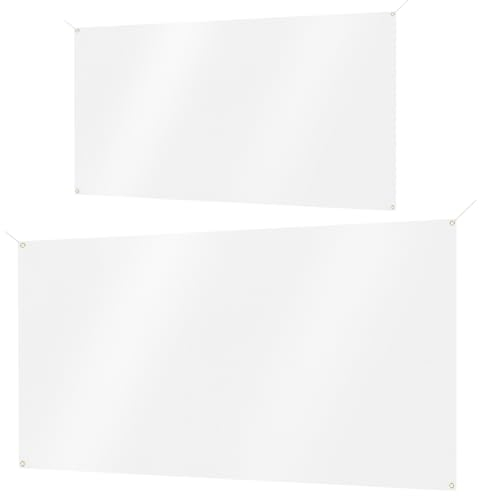 BESPORTBLE 2 Sätze Weiße Flagge Weißes Banner Leer Benutzerdefiniertes Banner Produkte Für Sublimationsrohlinge Ösenfahne Als Hintergrund Weiße Bannerflaggen Büro Draussen Rasen Polyester