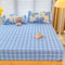 DOTBUY-SHOP Spannbettlaken 180x200cm - 30 cm Tief Bettlaken, Liebe Kariert Atmungsaktive Bettwäsche aus Gebürsteter Mikrofaser, Mit Gummizug Farbecht für Boxspring (90x200cm,Check)