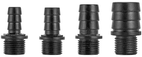 FREESEA Nozzle Kit (4 Sizes) for Fountain Pump, Plastic, Black, Adapter, SZ-06, Pond Water Pumps
