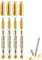 Gold Pen Metallic Marker Pen,4 Pcs Permanent Marker Pens Gloss Shiny Effect Marker Pens Art Marker Pens Metallic Permanent Markers Suitable for Cards Writing Signature Lettering Metallic Painting Pens