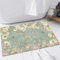 EMFSLA rutschfest Badezimmer Badeteppiche,Weich Hochflor Saugfähig Badvorleger Waschbar Flauschige Mikrofaser Badematte,Design mit Zweigen im englischen Landhausstil sowie Blumen und Vögeln,60x90 cm