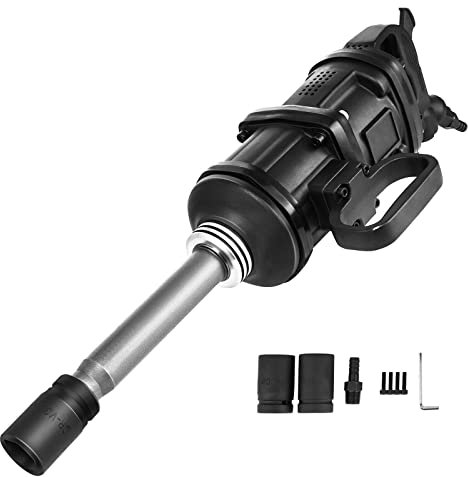 OUTFYT 1inch Air Impact Wrench Pneumatic Long Nose Twin Hammer 5800N.m Air Wrench Gun 3,400 RPM 1inch Impact Socket Comfort Grip