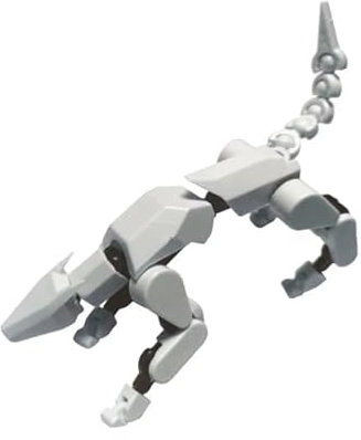 T13 Action Figure Dog 3D Printed Multi-Jointed Movable Actionfiguren Beweglich Roboter Hund Desktop Dekorationen Enthusiast des 3D-Drucks Geschenke für Kinder (Weiß)