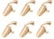Lot de 6 bagues pour ongles pour femme