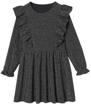 Vertbaudet Mädchen Jerseykleid mit Glitzer-Effekt