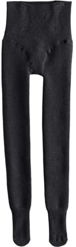 Jamron Femme Hiver Collant Thermique Taille Haute Collants Chauds Épais en Coton Extensible - Collant à Pied/Collant à Étrier