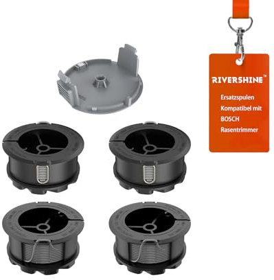 Rivershine F016800570 Fadenspulen kompatibel mit BOSCH UniversalGrassCut 18 18-26 18-260 Rasentrimmer, 6m lang, Spulendurchmesser 1,6mm, kompatibel mit BOSCH UniversalGrassCut Rasentrimmer