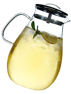 MAGICLULU Glas Wasserkocher Mit Fassungsvermögen Aus Borosilikatglas Hitzebeständiger Teekanne Für Heiße Und Kalte Getränke Explosionsgeschützter Wasserkocher