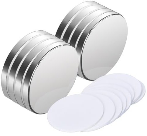 Aenienoe Magnete Stark Groß Neodym Magnet Selbstklebend Extra Stark 30x3mm Magnet Rund Klebemagnete Kleben für Magnettafel Whiteboard Kühlschrank Haushalt BüRo Craft Magneten 8 Stück