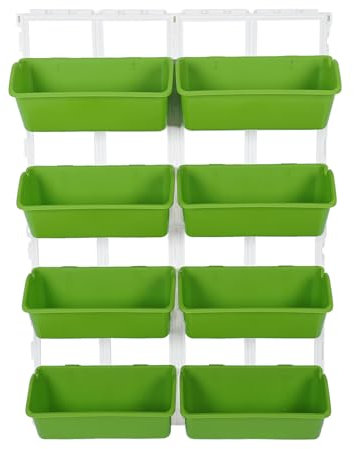 Brrnoo Fioriera da Giardino Verticale, Fioriera da Piantatrice per Piantatrice Porta Fiorito a Parete Montato a Muro di Alio (Verde Chiaro)