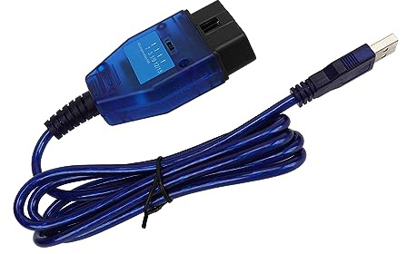 OBD2 Diagnostic Cable, USB Car Diagnostic Cable Real and Best FTDI FT232RL Chip, Stable Data Transmission, Compatible Vehicles: A3 Cabriolet A8 TT, Fit for Felicia MK 1 MK