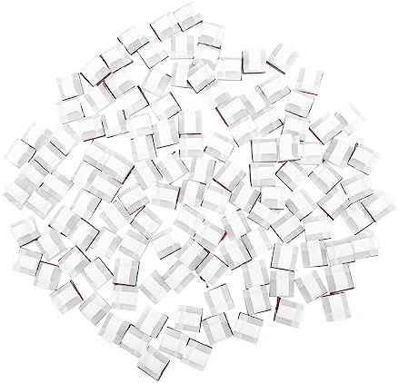 VILLCASE 120 Pcs Cable Clamp Kit for White Cable Trunking Cord Organiser for Appliances Car Wire Clips